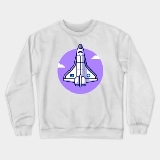 Spaceship Plane Flying Crewneck Sweatshirt